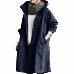 Jassen Dames*ADALEE - Lange waterdichte regenjas voor dames, perfect voor lente en zomer