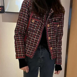 Jassen Dames*Adeline - Elegantie in korte stijl dames zomerjas Rood