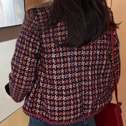 Jassen Dames*Adeline - Elegantie in korte stijl dames zomerjas Rood