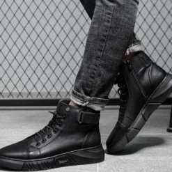 Schoenen Heren*ADELMO - Zwarte luchtige zomerlaarzen