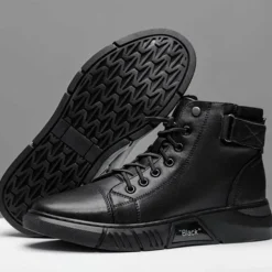 Schoenen Heren*ADELMO - Zwarte luchtige zomerlaarzen