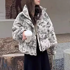 Jassen Dames*ADILA - Stijlvolle Winter Jas voor Dames Wit