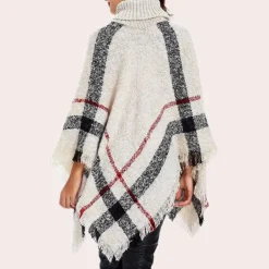 Truien & Vesten Dames*ADIS - Trendy Gebreide Zomerponcho voor Dames Beige