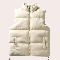 Truien & Vesten Heren*Adorjan - Lichte gewatteerde zomer vest voor heren