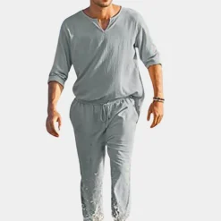 Sets Heren*Adorjan - Moderne Katoenen herenset 2-delig voor Zomeravonturen