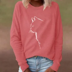 Truien & Vesten Dames*ADRIA - Elegante Katprint Zomertop voor Dames