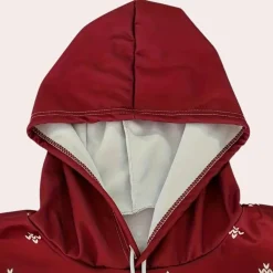 Jassen Heren*ADRIANNE - Casual Kerst Hoodies voor Heren Rood