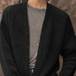 Truien & Vesten Heren*ADRIEL - Geraffineerde Zomerse Trui voor Heren Zwart