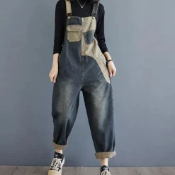 Jurken & Jumpsuits Dames*AGATA - Elegante Denim Zomer Jumpsuit voor Dames Donkerblauw