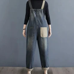 Jurken & Jumpsuits Dames*AGATA - Elegante Denim Zomer Jumpsuit voor Dames Donkerblauw