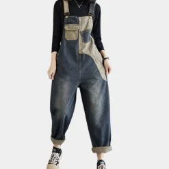 Jurken & Jumpsuits Dames*AGATA - Elegante Denim Zomer Jumpsuit voor Dames Donkerblauw