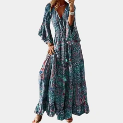 Jurken & Jumpsuits Dames*Agathe - Boheemse lange zomerjurk voor vrouwen