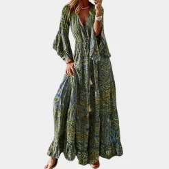 Jurken & Jumpsuits Dames*Agathe - Boheemse lange zomerjurk voor vrouwen