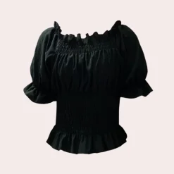 Blazers & Blouses Dames*Agnes - Moderne Zomerblouse met Pofmouwen voor Lente en Zomer