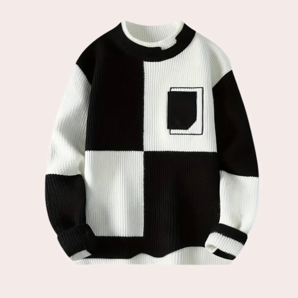 Truien & Vesten Heren*Agoston - Trendy Color Block Zomer Pullover voor Heren