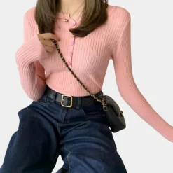 Truien & Vesten Dames*Aija - Stretchy en geribde damestrui voor de zomer