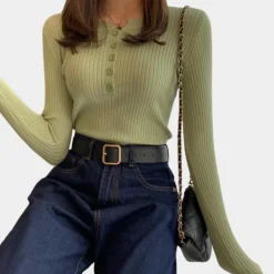 Truien & Vesten Dames*Aija - Stretchy en geribde damestrui voor de zomer