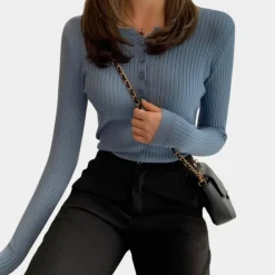 Truien & Vesten Dames*Aija - Stretchy en geribde damestrui voor de zomer