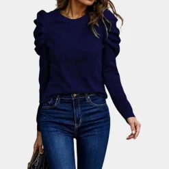 Blazers & Blouses Dames*Aimee - Luchtige damesblouse met pofmouwen voor de zomer