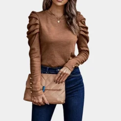 Blazers & Blouses Dames*Aimee - Luchtige damesblouse met pofmouwen voor de zomer