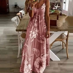 Jurken & Jumpsuits Dames*AINO - Zomerse Bloemenjurk met V-hals