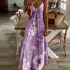 Jurken & Jumpsuits Dames*AINO - Zomerse Bloemenjurk met V-hals