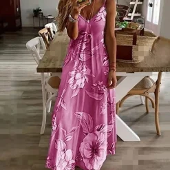 Jurken & Jumpsuits Dames*AINO - Zomerse Bloemenjurk met V-hals