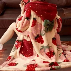 Jassen Dames*AIZA - Trendy Zomer Hoodie Deken voor Dames Rood