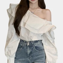 Blazers & Blouses Dames*Alena - Elegante Off-Shoulder Zomerblouse voor Dames