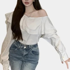 Blazers & Blouses Dames*Alena - Elegante Off-Shoulder Zomerblouse voor Dames