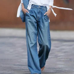 Broeken & Rokken Dames*ALEXANDRA - Comfortabele losse zomerjeans Blauw