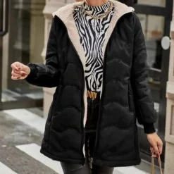 Jassen Dames*ALEYNA - Klassieke Winterjas voor Dames Zwart