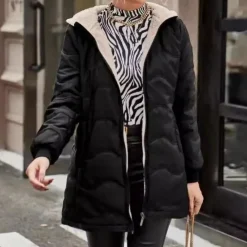 Jassen Dames*ALEYNA - Klassieke Winterjas voor Dames Zwart