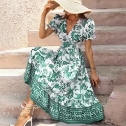 Jurken & Jumpsuits Dames*ALIANA - Elegante zomer bloemenjurk