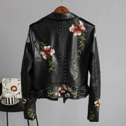 Jassen Dames|Leren Jassen Dames*ALISON - Vrouwenjack met bloemen voor de zomer