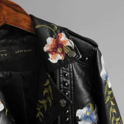 Jassen Dames|Leren Jassen Dames*ALISON - Vrouwenjack met bloemen voor de zomer