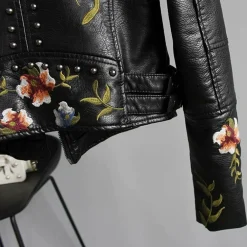 Jassen Dames|Leren Jassen Dames*ALISON - Vrouwenjack met bloemen voor de zomer