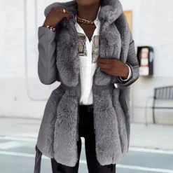 Jassen Dames*Alissa - Luxe Jas met Kap voor dames