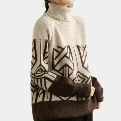 Truien & Vesten Dames*ALOHA - Modieuze Zomerse Coltrui voor Dames Khaki