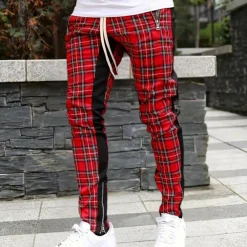 Broeken Heren*ALOIS - Klassieke Geruite Zomerbroek voor Heren