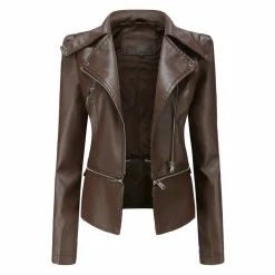 Leren Jassen Dames*ALOJZIJA - Stijlvolle leren zomerjas