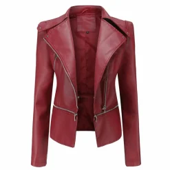 Leren Jassen Dames*ALOJZIJA - Stijlvolle leren zomerjas