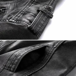 Leren Jassen Heren*Alpha - e leren zomerjas voor heren Zwart