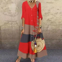 Jurken & Jumpsuits Dames*ALTHAIA - Stijlvolle en elegante lange zomerjurk