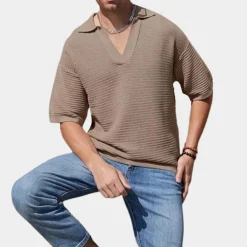 Shirts Heren*Alvin - Heren zomer t-shirt met v-hals voor de lente en zomer