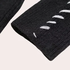 Truien & Vesten Dames*Amaia - Modieuze Gebreide Zomerse Trui voor Vrouwen Zwart