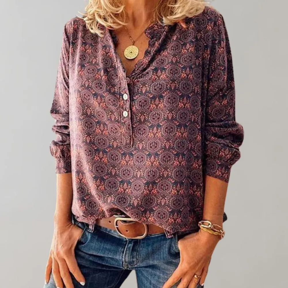 Blazers & Blouses Dames*Amalie - Vintage damesblouse voor de zomer