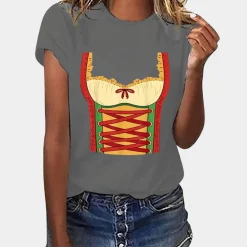 Topjes & Shirts Dames*Amaya - Modieus dames T-shirt voor Zomer en Oktoberfest