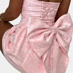 Jurken & Jumpsuits Dames*Amelia - Elegante strapless cocktailjurk voor dames - Perfect voor de Zomerfeesten