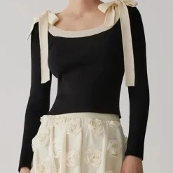 Truien & Vesten Dames*AMELIA - Elegante Zomerse Trui voor Dames Zwart